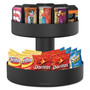 Mind Reader Supreme Lazy Suzan Condiment/Snack Organizer, 2 Compartments, 22.05 x 2.05 x 16.14, Black