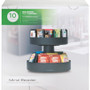 Mind Reader Supreme Lazy Suzan Condiment/Snack Organizer, 2 Compartments, 22.05 x 2.05 x 16.14, Black