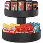 Mind Reader Supreme Lazy Suzan Condiment/Snack Organizer, 2 Compartments, 22.05 x 2.05 x 16.14, Black