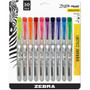 Zebra Pen Zazzle 10-color Fluorescent Highlighters Set - Chisel Marker Point - Assorted Ink - Water Based - Clear Barrel