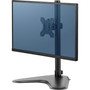 Fellowes Professional Series Single Freestanding Monitor Arm, For 32" Monitors, 11" x 15.4" x 18.3", Black, Supports 17 lb