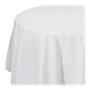 Genuine Joe Plastic Round Tablecovers - 84" Diameter - Plastic - White