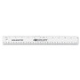 Westcott Non-Shatter Flexible Ruler, Standard/Metric, 12" Long, Plastic, Clear