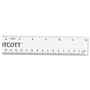 Westcott Non-Shatter Flexible Ruler, Standard/Metric, 12" Long, Plastic, Clear