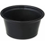 Genuine Joe 2 oz Portion Cups - 2 fl oz - Black - Polystyrene - 50/Bag