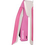 Bostitch InCourage Spring-Powered Desktop Stapler with Antimicrobial Protection, Breast Cancer Awareness, 20-Sheet Capacity, Pink/Gray