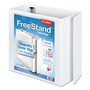 Cardinal FreeStand Easy Open Locking Slant-D Ring Binder, 3 Rings, 5" Capacity, 11 x 8.5, White