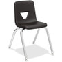 Lorell 16" Seat-height Student Stack Chairs - Four-legged Base - Black - Polypropylene
