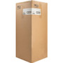 Genuine Joe Trash Receptacle, Domed Top, 15 Gal, 16-1/2"Dia x 40", BK/SR (GJO58896) View Product Image