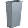 Genuine Joe Waste Container, Space-Saving, 23 Gallon, 20"x11"x30", Gray (GJO60465) View Product Image