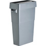 Genuine Joe Waste Container, Space-Saving, 23 Gallon, 20"x11"x30", Gray (GJO60465)