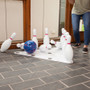 Champion Sports Bowling Set, Plastic/Rubber, White, 10 Bowling Pins, 1 Bowling Ball