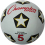 Champion Sports Rubber Soccer Ball Size 5 - 8.75" - Size 5 - Rubber, Nylon - Black, White, Red