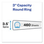 Avery Economy Non-View Binder with Round Rings, 3 Rings, 3" Capacity, 11 x 8.5, Black, (4601)