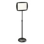 MasterVision Floor Stand Sign Holder, Rectangle, 15 x 11, 66" High, White Surface, Black Steel Frame (BVCSIG07060101) View Product Image