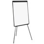 MasterVision Basic Tripod Melamine Presentation Easel, 22.5" x 42", White Surface, Black Plastic/Steel Frame