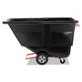 Rubbermaid Commercial 1 cu yd BRUTE Rotomolded Tilt Truck, 850 lb Capacity, Black