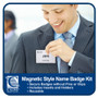 C-Line Magnetic Name Badge Holder Kit, Horizontal, 4w x 3h, Clear, 20/Box