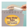 Smead TUFF Hanging Folders with Easy Slide Tab, Letter Size, 1/3-Cut Tabs, Steel Gray, 18/Box