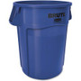 Rubbermaid Commercial Brute 44-Gallon Vented Utility Containers - 44 gal Capacity - Round - Handle, Reinforced, UV Coated, Water Resistant, Heavy Duty, Tear Resistant, Vented, Reinforced - 31.5" Height x 24" Diameter - Plastic