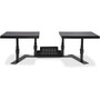Allsop Metal Art ErgoTwin Height Adjustable Dual Monitor Stand - 20 lb Load Capacity - 9" Height x 32" Width x 14" Depth - Desktop - Steel