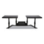Allsop Metal Art ErgoTwin Dual Monitor Stand, 25.6 to 33.1 x 12.6 x 6.2 to 8.6, Black, Supports 20 lb/Shelf