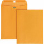 Quality Park 10 x 13 High Bulk Clasp Envelopes with Deeply Gummed Flaps - Clasp - 10" Width x 13" Length - Gummed - Clear - Kraft