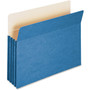 Smead Colored File Pockets, 3.5" Expansion, Letter Size, Blue