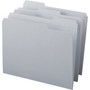 Smead Reinforced Top Tab Colored File Folders, 1/3-Cut Tabs: Assorted, Letter Size, 0.75" Expansion, Gray, 100/Box