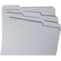 Smead Reinforced Top Tab Colored File Folders, 1/3-Cut Tabs: Assorted, Letter Size, 0.75" Expansion, Gray, 100/Box