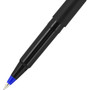 uniball Roller Ball Pen, Stick, Extra-Fine 0.5 mm, Blue Ink, Black/Blue Barrel, Dozen (UBC60153) View Product Image