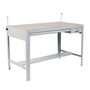 Safco Precision Drafting Table Base - Enamel Four Leg Base - 35.50" Height x 56.38" Width x 30.50" Depth - Assembly Required - Gray - Steel