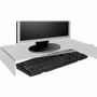 Kantek Monitor Stand with Keyboard Storage - Up to 19" Screen Support - 50 lb Load Capacity - CRT Display Type Supported - DepthDesktop - Acrylic