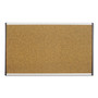 Quartet ARC Frame Cubicle Board, Cork Bulletin, 30" x 18", Tan Surface, Satin Aluminum Frame