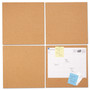 Universal Cork Tile Panels, 12 x 12, Brown Surface, 4/Pack (UNV43404) View Product Image