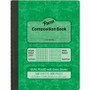Pacon Dual Ruled Composition Book - Plain - Quad Ruled, Wide Ruled Front Ruling - 9.75" Height x 7.5" Width x 0.5" Length - Green Cover