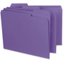 Smead Interior File Folders, 1/3-Cut Tabs: Assorted, Letter Size, 0.75" Expansion, Purple, 100/Box