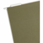 Smead 100% Recycled Hanging File Folders, Letter Size, 1/5-Cut Tabs, Standard Green, 25/Box
