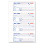 Adams Multipart Money/Rent Receipt Book, Casebound (Hard Cover), Three-Part Carbonless, 7 x 2.75, 4 Forms/Sheet, 200 Forms Total