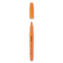 Universal Pocket Highlighters, Fluorescent Orange Ink, Chisel Tip, Orange Barrel, Dozen (UNV08853) View Product Image