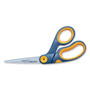 Westcott Non-Stick Titanium Bonded Scissors, 8" Long, 3.25" Cut Length, Gray/Yellow Bent Handle (ACM14850) View Product Image