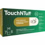 Ansell TouchNTuff Disposable Gloves - 5 mil Thickness - Medium Size - White - Powdered, Comfortable - For Laboratory Application, Food