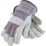 PIP Shoulder Split Cowhide Leather Palm Gloves, B/C Grade, Large, Blue/Gray, 12 Pairs
