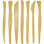 Creativity Street Plastic Modeling Tools Assortment - Modelling Clay, Modeling Dough - 4" Height x 6" Length - Yellow - Plastic
