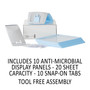 Durable SHERPA Style Desk-Mount Reference System, 10 Panel, 20 Sheet Capacity, Blue/Gray (DBL594406) View Product Image