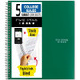 Five Star Wirebound College Rule 5 - subject Notebook - Letter - 200 Sheets - Wire Bound - College Ruled Front Ruling