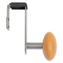 Alba Cubicle Garment Peg, 1-Hook, 1.2 x 1.38 x 4.3, Wood, Metallic Gray, 1 lb Capacity