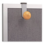 Alba Cubicle Garment Peg, 1-Hook, 1.2 x 1.38 x 4.3, Wood, Metallic Gray, 1 lb Capacity (ABAPM1PARTBO) View Product Image