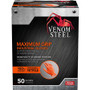 Venom Maximum Grip Nitrile Gloves - 8 mil Thickness x 9.50" Glove Length - Chemical Protection - Universal Size - Diamond Textured - Orange