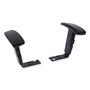 Alera Optional Height-Adjustable T-Arms for Alera Essentia and Interval Series Chairs, Black, 2/Set